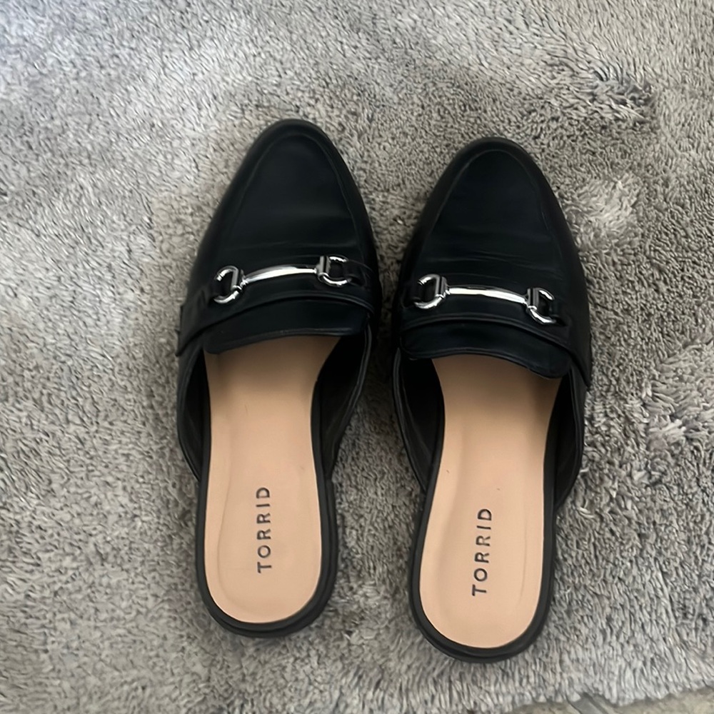 Torrid black mules/loafers